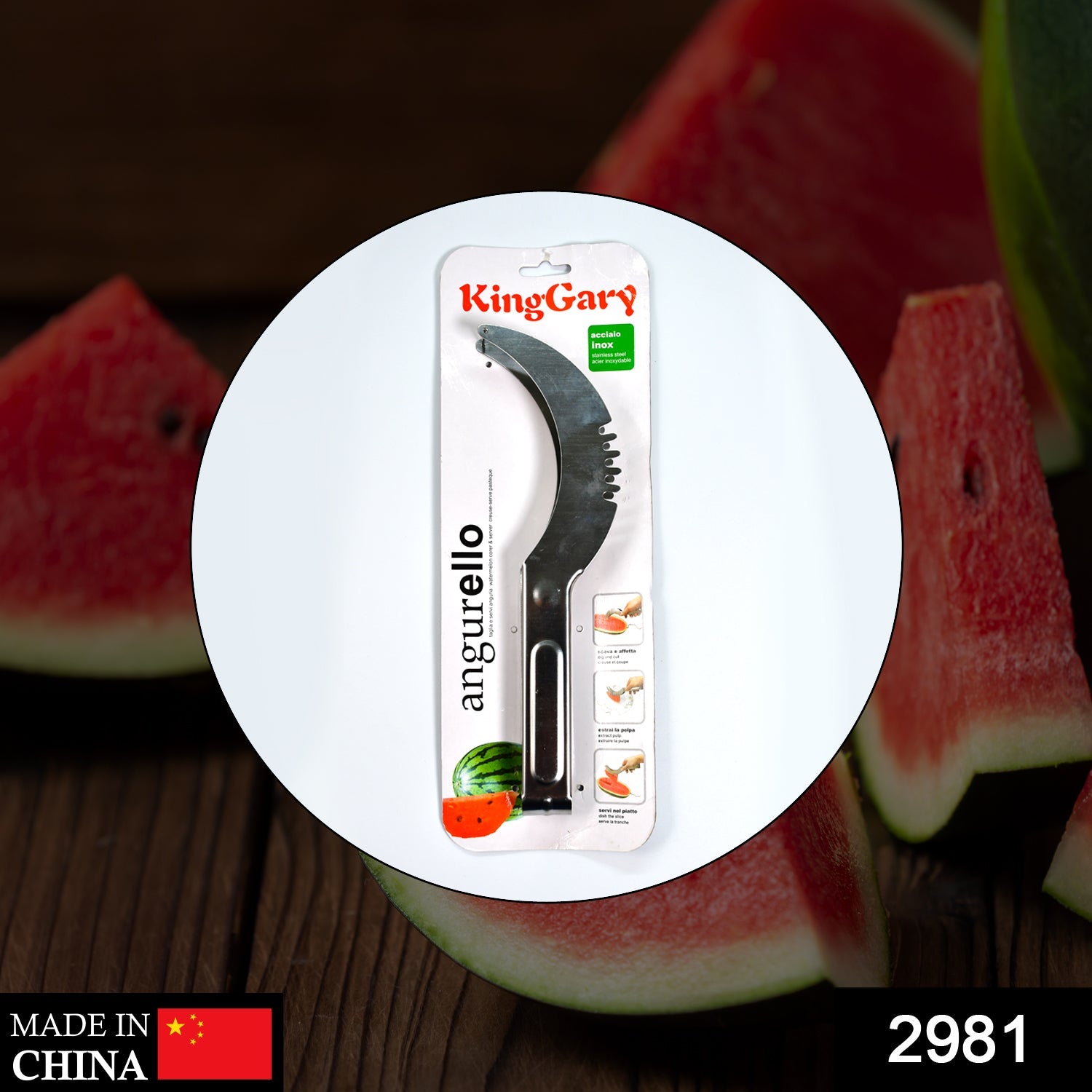 2981 Watermelon Cantaloupe Slicer Stainless Steel Knife Corer Fruit Vegetable - Tools Kitchen Gadgets Melon Slicer Cutter Melon Fruit DeoDap 2981 Watermelon Cantaloupe Slicer Stainless Steel Knife Corer Fruit Vegetable - Tools Kitchen Gadgets Melon Slicer Cutter Melon Fruit DeoDap